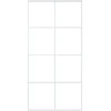 Stumdomos durys, baltos, 102,5x205cm, ESG stiklas ir aliuminis