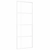 Stumdomos durys, baltos, 76x205cm, ESG stiklas ir aliuminis
