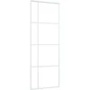 Stumdomos durys, baltos, 76x205cm, ESG stiklas ir aliuminis