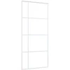Stumdomos durys, baltos, 90x205cm, ESG stiklas ir aliuminis