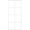 Stumdomos durys, baltos, 90x205cm, ESG stiklas ir aliuminis