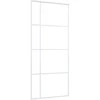Stumdomos durys, baltos, 90x205cm, ESG stiklas ir aliuminis