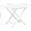 Sulankstomas sodo stalas, baltos spalvos, 79x72x70cm, plastikas