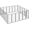 Šunų aptvaras, 24 segmentai, juodas, 50x100cm, plienas