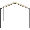 Tentinė palapinė, smėlio spalvos, 4x3m, plienas ir audinys