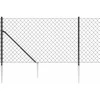 Tinklinė tvora su smaigais, antracito spalvos, 1,1x25m