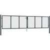Tinkliniai sodo vartai, pilki, 400x125cm, galvanizuotas plienas