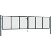 Tinkliniai sodo vartai, pilki, 400x150cm, galvanizuotas plienas