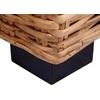 Trivietė sodo sofa, natūralus ratanas