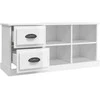 TV staliukas Televizoriaus spintelė, balta, 102x35,5x47,5cm, mediena, blizgi