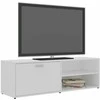 TV staliukas Televizoriaus spintelė, balta, 120x34x37cm, apdirbta mediena
