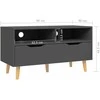 TV staliukas Televizoriaus spintelė, pilka, 90x40x48,5cm, apdirbta mediena