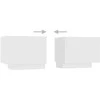 TV staliukas Televizoriaus spintelė su LED apšvietimu, balta, 180x35x40cm