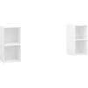 Televizoriaus spintelės, 2vnt., baltos, 72x35x36,5cm, mediena