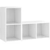 Televizoriaus spintelės, 2vnt., baltos, 72x35x36,5cm, mediena