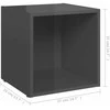 TV staliukas Televizoriaus spintelės, 4vnt., pilkos, 37x35x37cm, MDP
