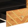 TV staliukas TV spintelė, ruda ir juoda, 105x33,5x46cm, mango masyvas
