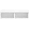 TV staliukas TV spintelė su LED lemputėmis, baltos spalvos, 100x30x30cm