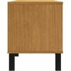 TV staliukas TV spintelė su stiklinėmis durelėmis FLAM, 158x40x50cm, pušis