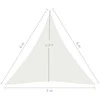 Uždanga nuo saulės, baltos spalvos, 5x6x6m, HDPE, 160g/m²