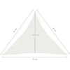 Uždanga nuo saulės, baltos spalvos, 6x6x6m, HDPE, 160g/m²