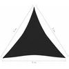 Uždanga nuo saulės, juodos spalvos, 5x5x5m, HDPE, 160g/m²