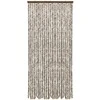 Užuolaida nuo vabzdžių, taupe ir balta, 90x220cm, šenilis