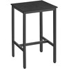 Vasagle Baro stalas su plieniniu rėmu 60 x 60 x 92 cm juodalksnio juodos-juodos spalvos