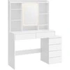 Songmics Vasagle Schminktisch mit LED-Beleuchtung modern wolkenweiß