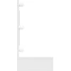 Veidrodinė spintelė su LED, balta, 90x31,5x62cm, blizgi