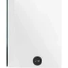 Veidrodinė vonios spintelė su LED, balta, 50x13x70cm, blizgi