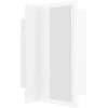 Veidrodinė vonios spintelė su LED, balta, 40x12x45cm, akrilas