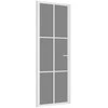 Vidaus durys, baltos, 76x201,5cm, ESG stiklas ir aliuminis