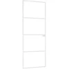 Vidaus durys, baltos, 76x201,5cm, grūdintas stiklas/aliuminis