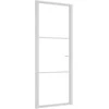 Vidaus durys, baltos, 83x201,5cm, ESG stiklas ir aliuminis