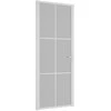 Vidaus durys, baltos, 83x201,5cm, matinis stiklas ir aliuminis
