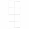 Vidaus durys, baltos, 93x201,5cm, grūdintas stiklas/aliuminis