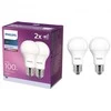 Šviesos diodų lemputė PHILIPS 13W (=100W) E27 A60 4000K 1521 lm 2vnt