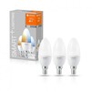 Ledvance SMART+ WiFi Classic Candle Tunable Baltas 40 5W 2700-6500K E14, 3vnt pakuotė Ledvance SMART+ WiFi Candle Tunable Baltas 40 5W 2700-6500K E14, 3vnt pack E14 5 W Tunable Baltas-5070K