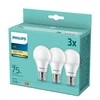 Philips LEMPUTĖ LED 10W E27 A60 827 1055LM FR 3VNT
