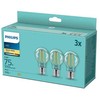 „Philips“ LED lempos E27, 3 vnt., 75 W, 2700 K, su gijomis