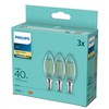 LED lemputės PHILIPS, E14, B35, 2700 K, 4,3W (=40W), 470 lm, NON-DIM, 3 vnt.