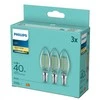LED lemputės PHILIPS, E14, B35, 2700 K, 4,3W (=40W), 470 lm, NON-DIM, 3 vnt.