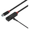 USB Prailginimo Laidas - LINDY USB 3.0 Aktyvus Prailginimo Laidas, M/F, 5 Gbps, 10 m, Juodas