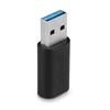Adapteris - LINDY USB 3.2 Type A į C Adapteris, Juodas