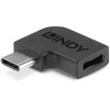 Lindy Adapteris - USB 3.2 Type C M/F 20Gbps 90° Nikelio Danga
