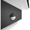 2x4,5W LED sieninis lauko šviestuvas PHILIPS BUSTAN, antracito sp., 2700K, IP44, su judesio davikliu