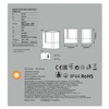 Sieninis šviestuvas Ledvance 9,5W LED šviestuvas SMART+ WIFI CUBE, tamsiai pilkas, 3000K, reguliuojamos RGB spalvos, 80cm