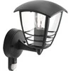 Philips Sieninis lauko šviestuvas CREEK, E27, juodas, IP44, su judesio davikliu
