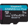 „Kingston Technology 1TB Micro SDXC Canvas Go Plus Gen4 200R A2 U3“ atminties kortelė be ADP